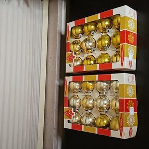 2 Packages of Coby Vintage Glass Christmas Tree Ornaments